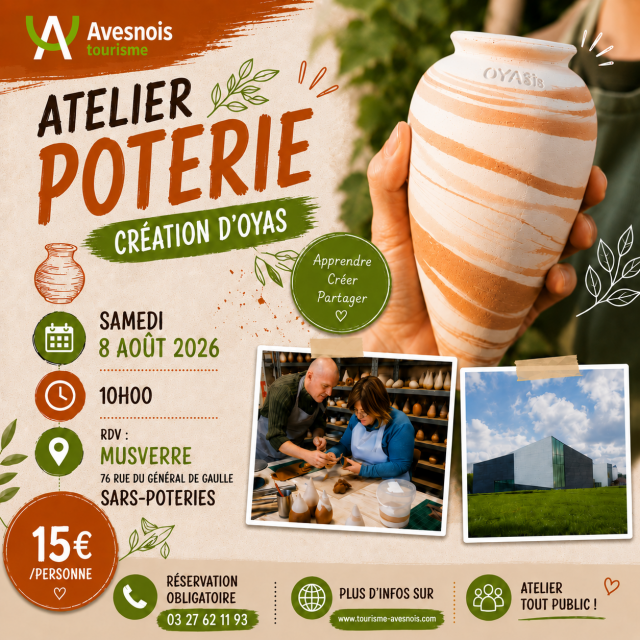 Les visites de l'été : Atelier poterie : création d’oyas_Sars-Poteries