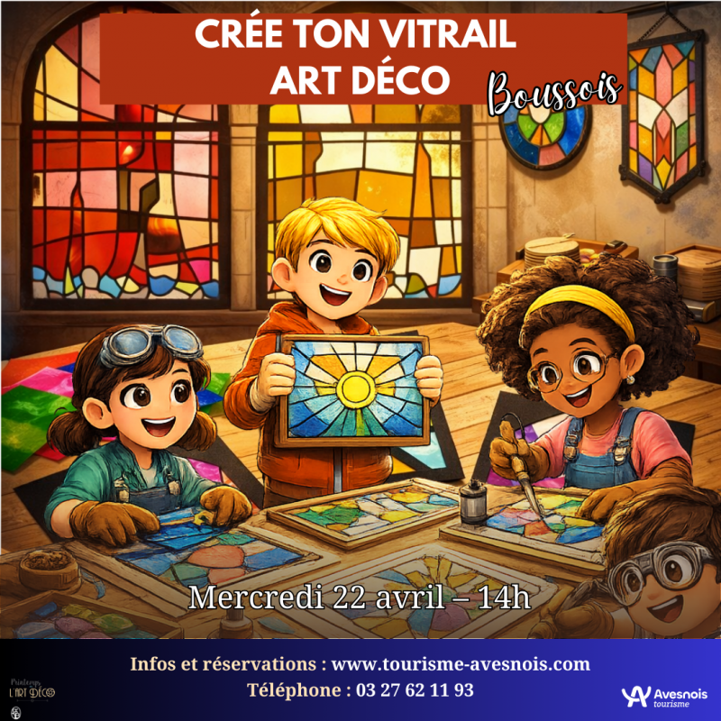 Printemps de l'Art Déco : Atelier « Crée ton vitrail Art déco »_Boussois