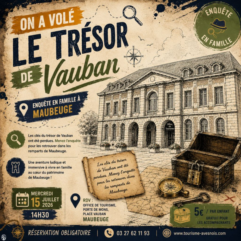 Les visites de l'été : On a volé le trésor de Vauban !_Maubeuge Les visites de l'été : On a volé le trésor de Vauban !_Maubeuge